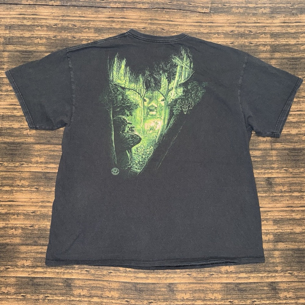 Buck Wear T-Shirt Mens 2XL Black Hunter Deer Hunting Scope Graphic Tee